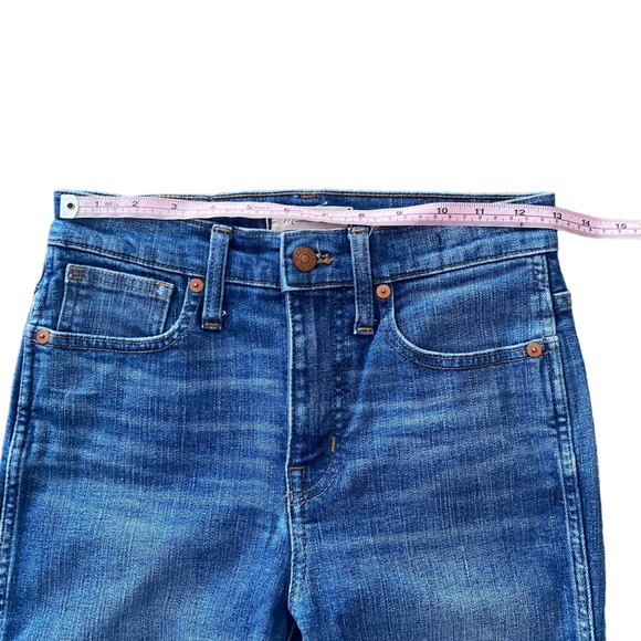 Madewell 10" High Rise Skinny Jean with Asymmetrical raw hem size 25 - Picture 12 of 15